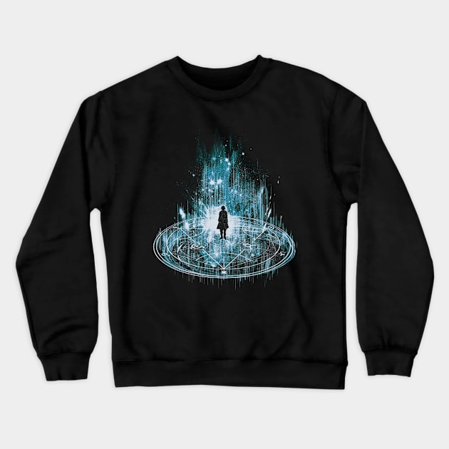 transmutation-blue Crewneck Sweatshirt by kharmazero